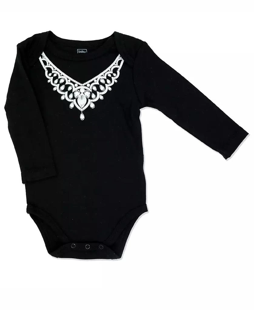 商品Baby Mode|Baby Girls Diamond Necklace Bodysuit, Pants and Socks, 3 Piece Set,价格¥202,第2张图片详细描述