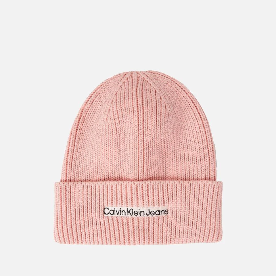 商品Calvin Klein|Calvin Klein Jeans Institutional Ribbed-Cotton Blend Beanie,价格¥184,第1张图片