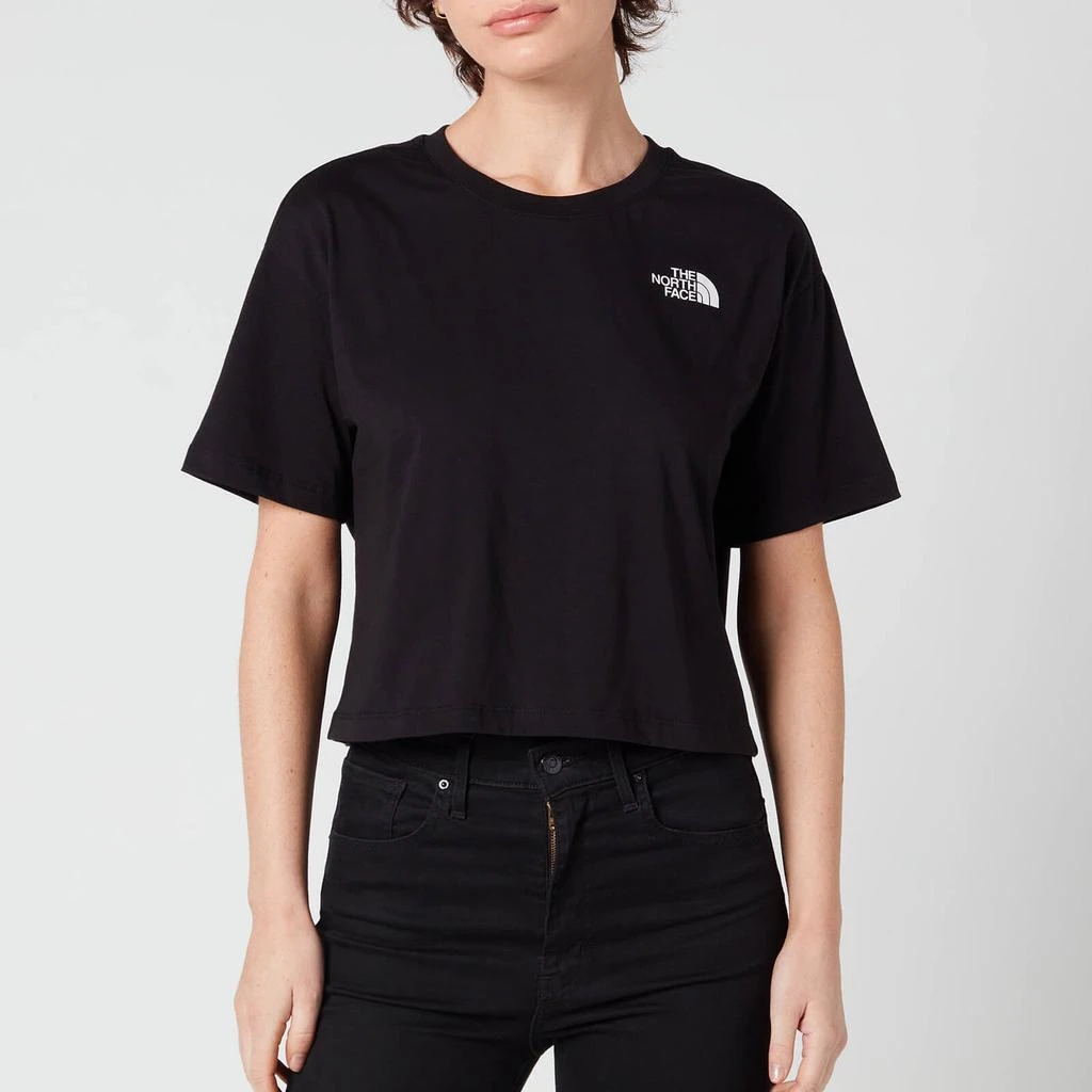 商品The North Face|The North Face Women's Cropped Simple Dome Short Sleeve T-Shirt - TNF Black,价格¥110,第1张图片