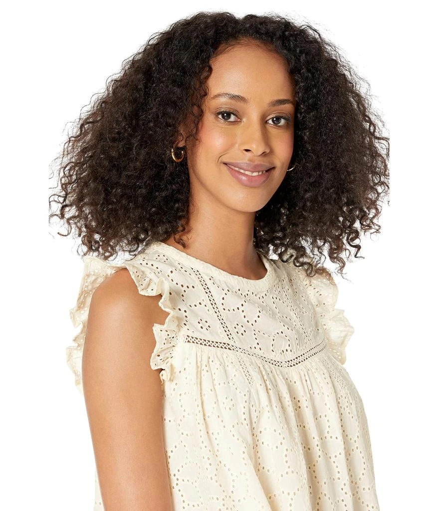 商品Madewell|Eyelet Ruffle-Sleeve Mini Dress,价格¥530,第3张图片详细描述