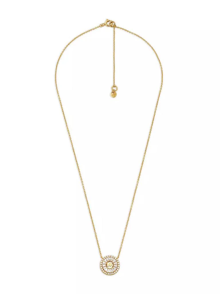 商品Michael Kors|14K Gold-Plated Sterling Silver Tapered Baguette And Pavé Pendant Necklace,价格¥1321,第1张图片