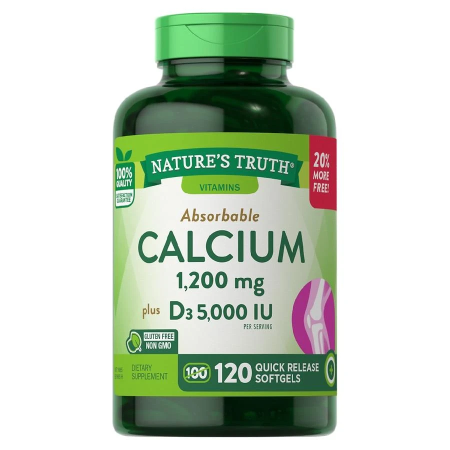 商品Nature's Truth|Absorbable Calcium 1,200 mg plus D3 5,000 IU,价格¥127,第1张图片