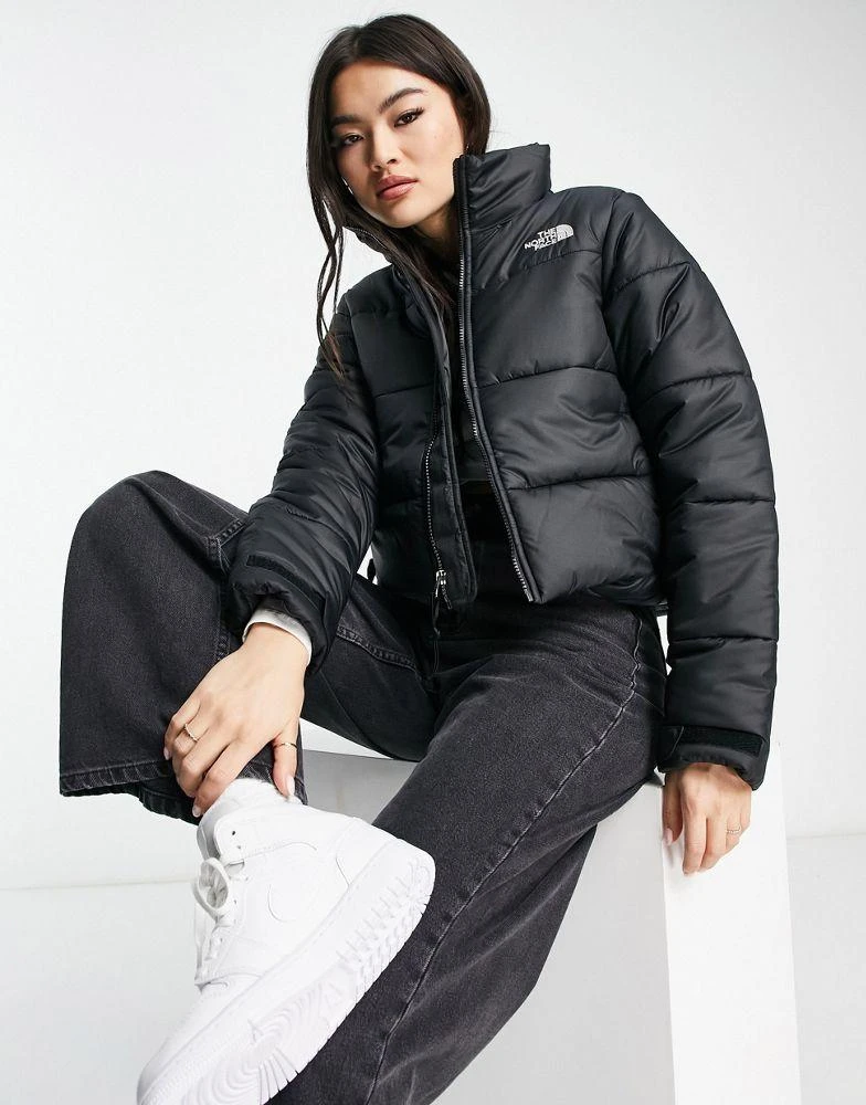 商品The North Face|The North Face Saikuru cropped puffer jacket in black Exclusive at ASOS,价格¥1498,第1张图片