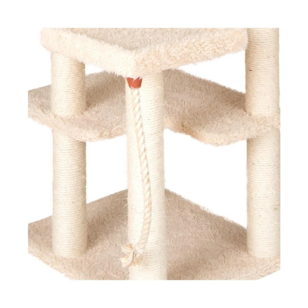 Real Wood Cat Tower, Ultra Thick Faux Fur Covered Cat Condo 商品