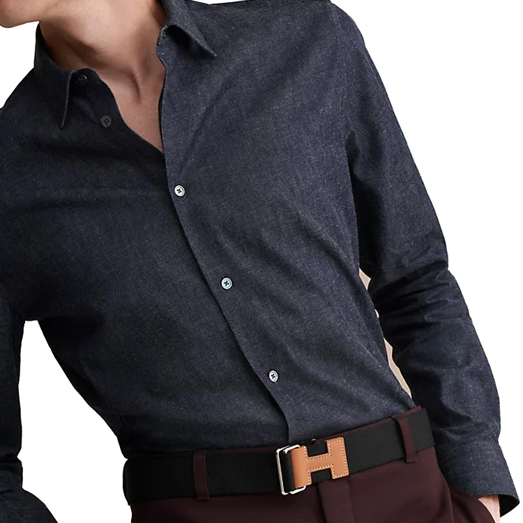 商品[国内直发] Hermes|爱马仕经典舒适美观 平滑扣 腰带 男款 黑色 宽4cm,价格¥5674,第3张图片详细描述