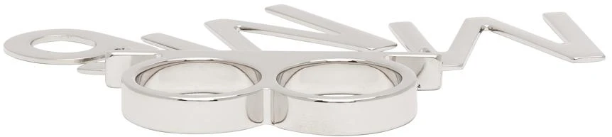 商品MAISON MARGIELA|Silver Logo Charm Double Finger Ring,价格¥551,第4张图片详细描述