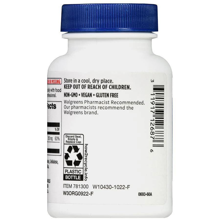 商品Walgreens|Magnesium Glycinate 265 mg Capsules,价格¥125,第4张图片详细描述