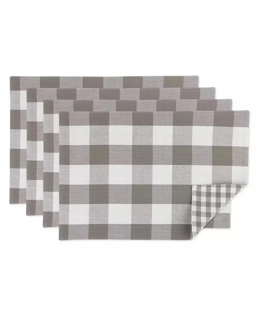 商品Design Imports|Reversible Gingham - Buffalo Check Placemat Set,价格¥168,第1张图片