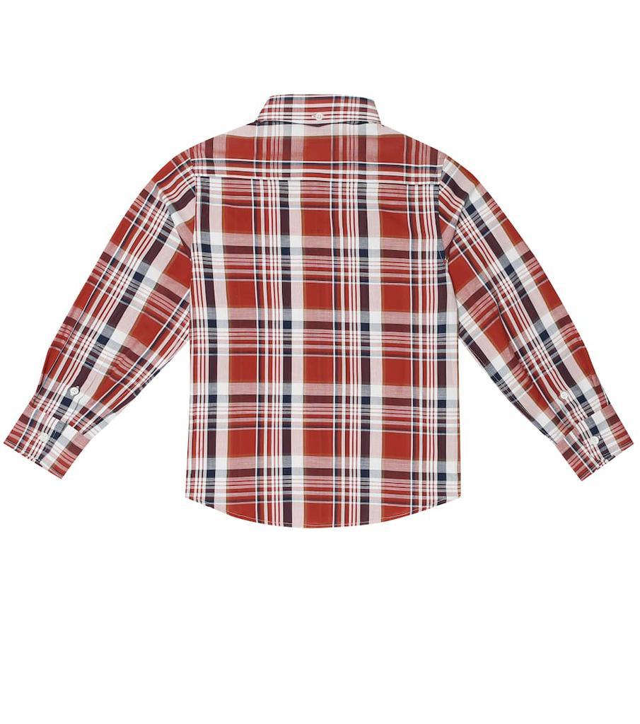 商品Brunello Cucinelli|格纹棉质和亚麻衬衫,价格¥1541,第6张图片详细描述