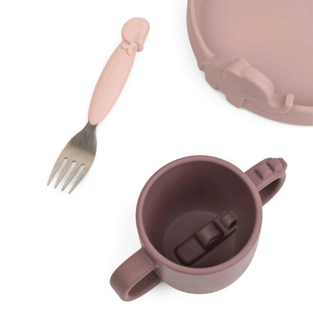 商品Done by Deer|Done by Deer Peekaboo Dinner Set - Deer Friends - Powder,价格¥152,第2张图片详细描述