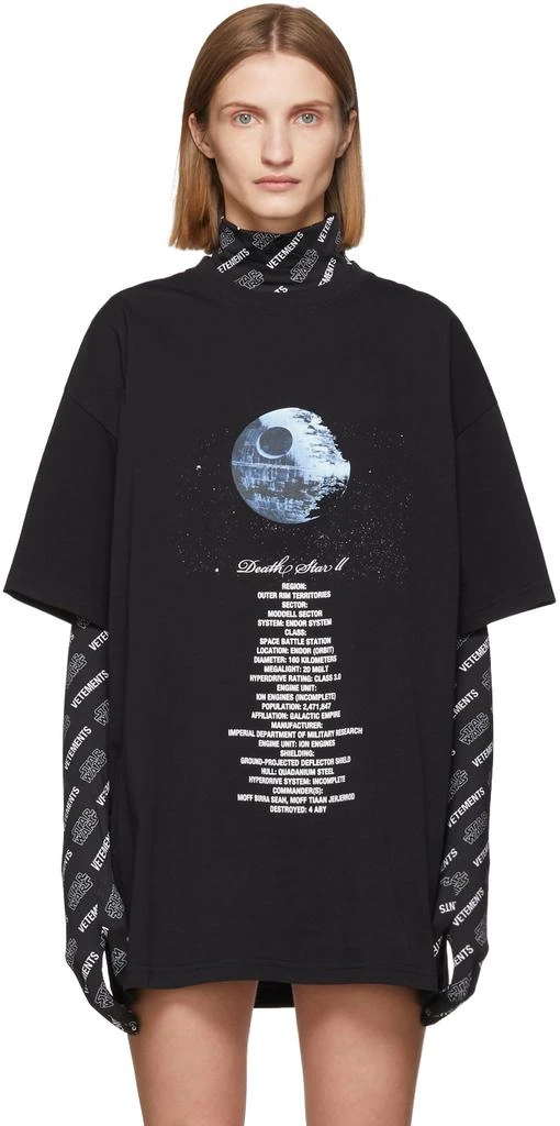 商品Vetements|Black STAR WARS Edition Death Star Episode IV T-Shirt,价格¥2899,第1张图片