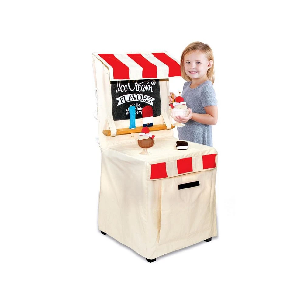 商品Salus Brands|PopOhVer Pretend Play Ice Cream Shop Play Innovative Canvas Design Chair Cover Set, 25 Pieces,价格¥403,第5张图片详细描述