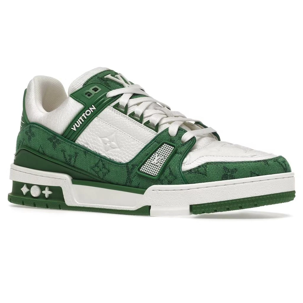 商品Louis Vuitton|Louis Vuitton LV Monogram Green Denim Sneaker,价格¥15677,第2张图片详细描述