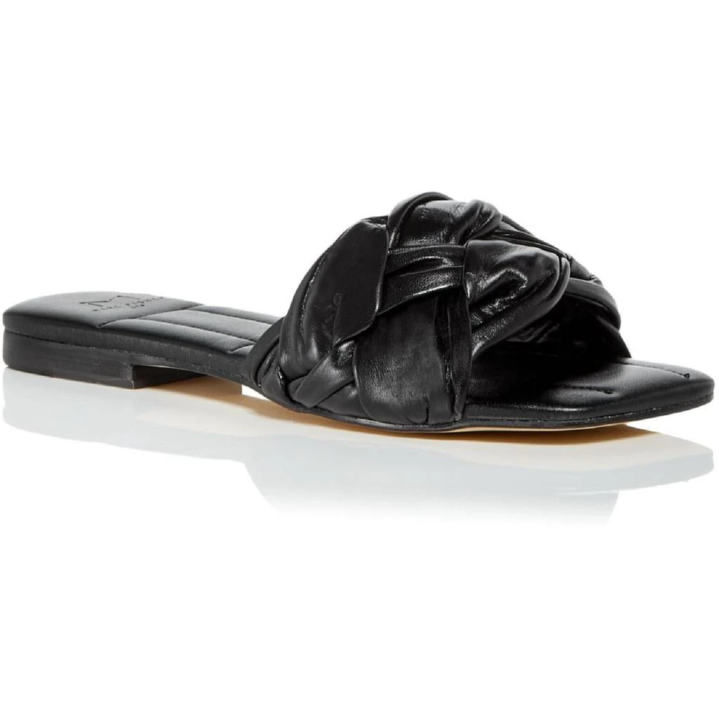 商品Marc Fisher|Marc Fisher LTD Womens Miyuki Leather Square Toe Slide Sandals,价格¥284,第1张图片