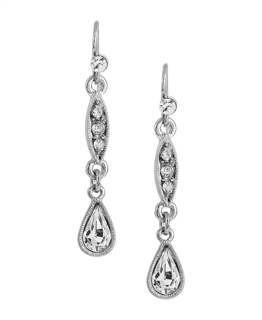 商品2028|Crystal Linear Silver-Tone Earrings,价格¥210,第2张图片详细描述