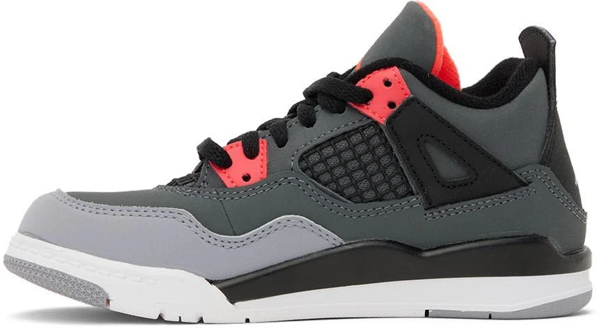 商品Jordan|Kids Gray Retro 4 Little Kids Sneakers,价格¥670,第3张图片详细描述