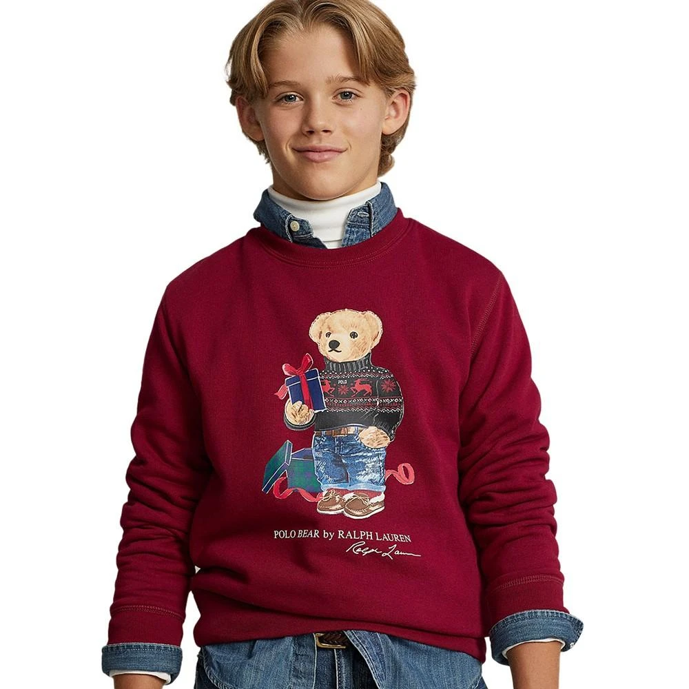 商品Ralph Lauren|Big Boys Polo Bear Fleece Sweatshirt,价格¥380,第1张图片
