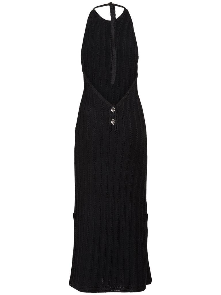 商品Ganni|Open Back Tech Blend Halter Dress,价格¥2405,第6张图片详细描述