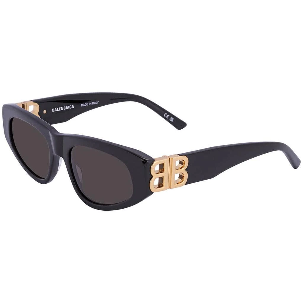 商品Balenciaga|Grey Oval Ladies Sunglasses BB0095S 001 53,价格¥1682,第3张图片详细描述