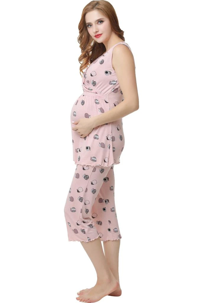 商品Kimi & Kai|Loren Maternity Nursing Pajama Set,价格¥589,第3张图片详细描述