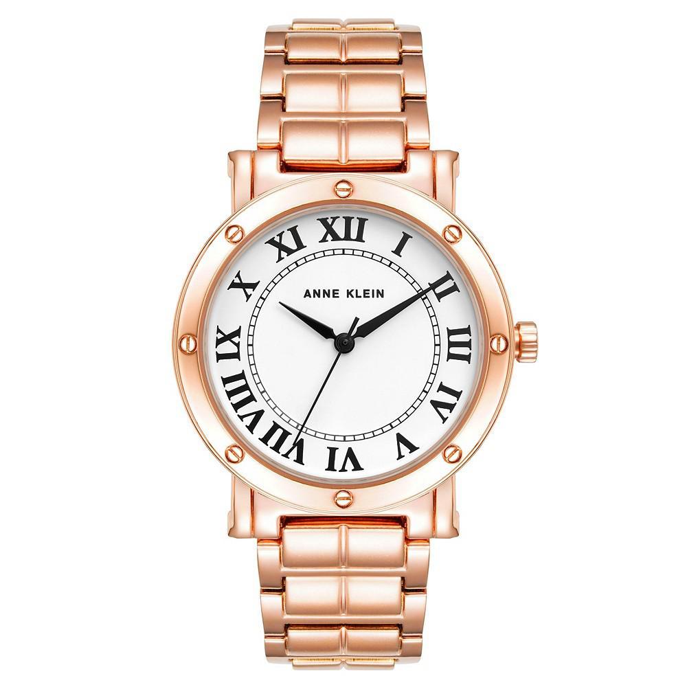 商品Anne Klein|Women's Three-Hand Quartz Round Rose Gold-Tone Alloy Bracelet Watch, 36mm,价格¥374,第1张图片