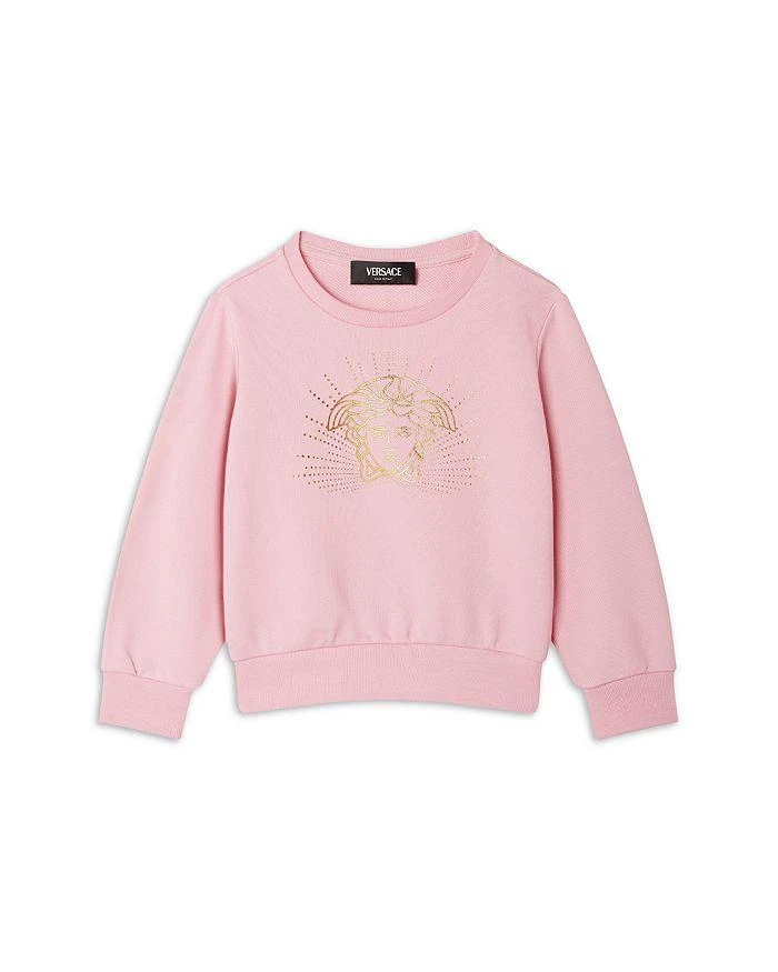 商品Versace|Girls' Medusa Rays Graphic Fleece Sweatshirt - Baby, Little Kid,价格¥1723,第1张图片详细描述