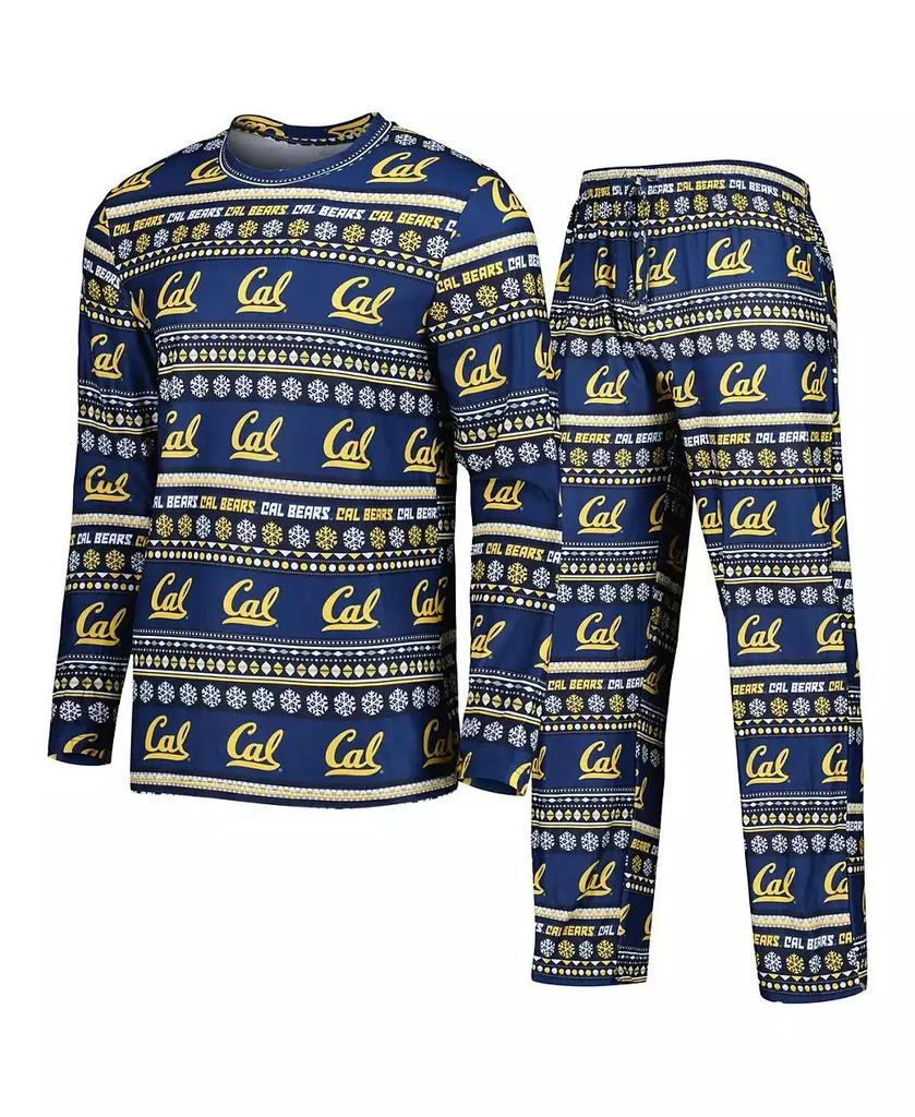 商品Concepts Sport|Men's Navy Cal Bears Swivel Long Sleeve T-shirt and Pants Sleep Set,价格¥358,第1张图片