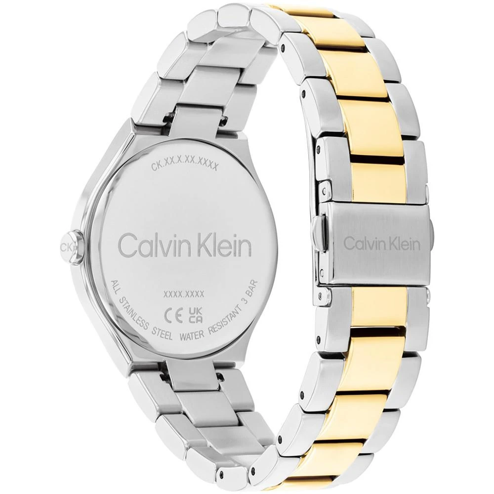 商品Calvin Klein|Women's 2H Quartz Two-Tone Stainless Steel Bracelet Watch 36mm,价格¥1426,第3张图片详细描述