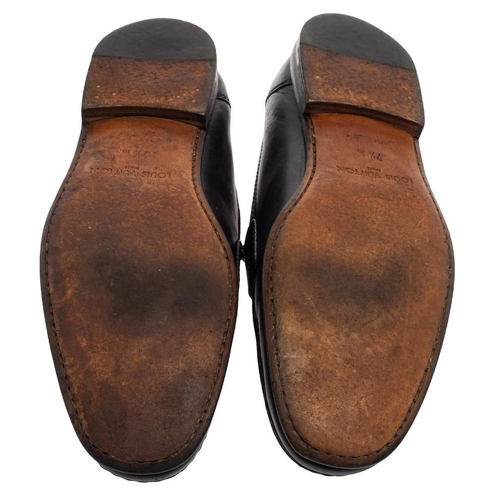 Louis Vuitton Black Damier Embossed Santiago Loafers Size 41.5 商品