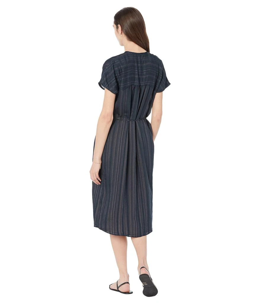 商品Vince|Short Sleeve Drapey Stripe Shirred Dress,价格¥1776,第2张图片详细描述