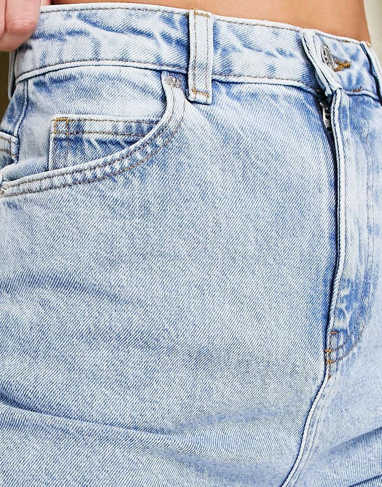 商品ASOS|ASOS DESIGN Tall relaxed mom jeans in light blue,价格¥114,第4张图片详细描述
