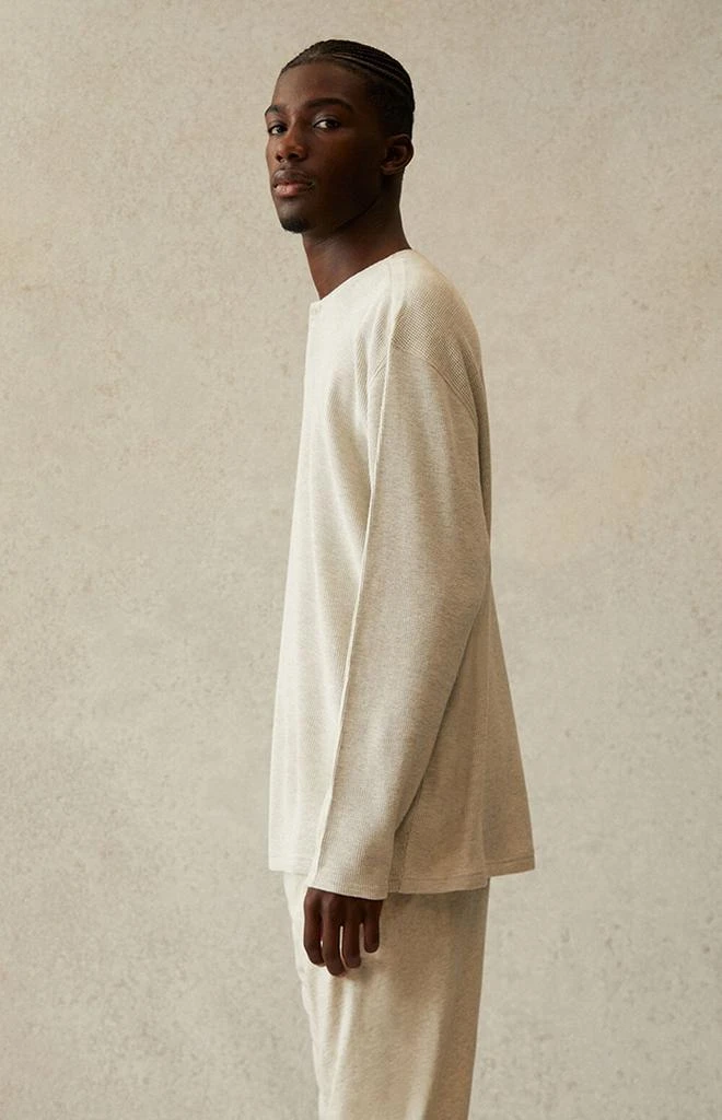 商品Essentials|Essentials Oatmeal Thermal Long Sleeve Henley T-Shirt,价格¥329,第4张图片详细描述
