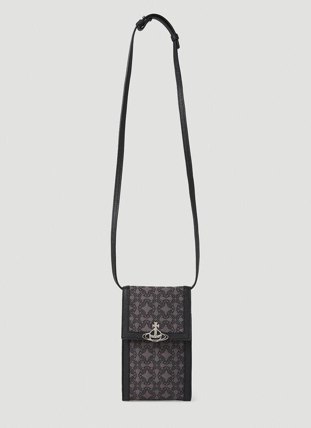 商品Vivienne Westwood|Re-Jacquard Orborama Phone Crossbody Bag in Black,价格¥1598,第1张图片