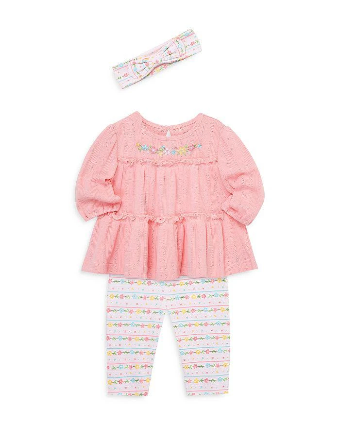 商品Little Me|Baby Girls' Garland Bow Headband, Tunic, & Leggings Set - Baby,价格¥147,第3张图片详细描述