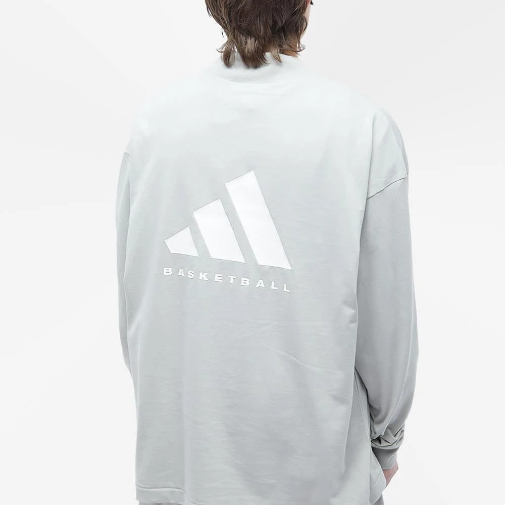 商品Adidas|Adidas Basketball Long Sleeve Back Logo T-Shirt,价格¥166,第3张图片详细描述