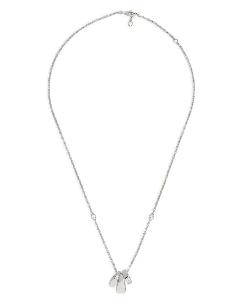商品Gucci|Sterling Silver Diagonal Interlocking G Triple Charm Necklace, 20",价格¥4067,第1张图片