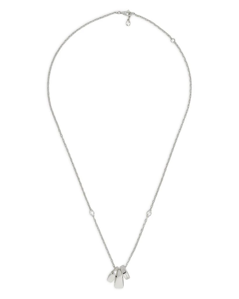 商品Gucci|Sterling Silver Diagonal Interlocking G Triple Charm Necklace, 20",价格¥4020,第1张图片