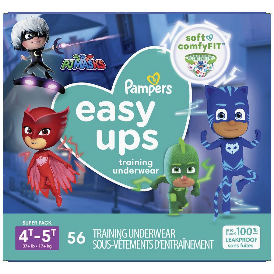 商品Pampers Easy Ups|Training Underwear 4T-5T (56 ct),价格¥252,第1张图片