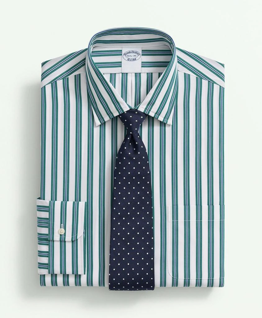 商品Brooks Brothers|Supima® Cotton Poplin Ainsley Collar, Bold Multi Striped Dress Shirt,价格¥496,第1张图片