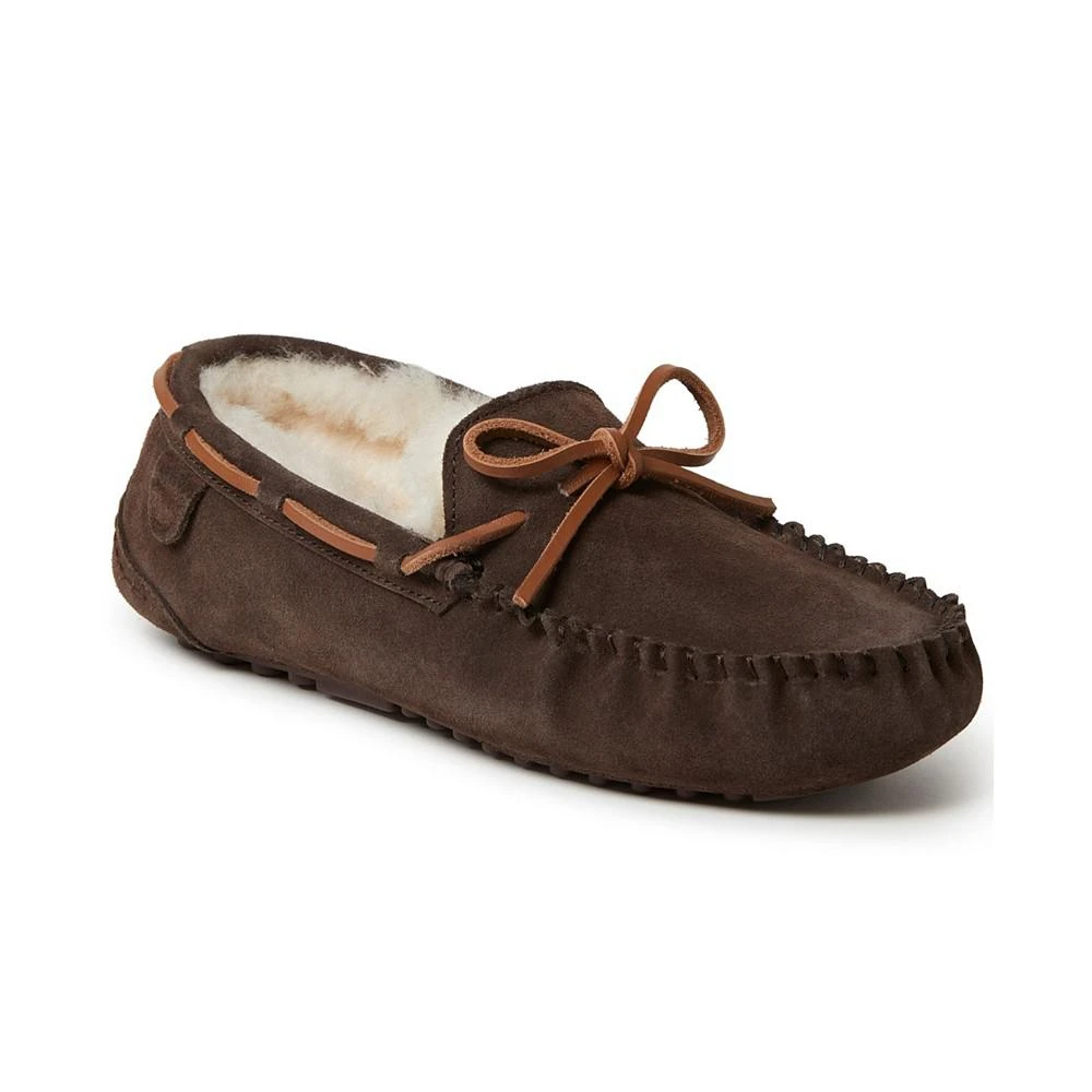 商品Dear Foams|Men's Victor Moccasin Lace Tie Genuine Shearling  Slippers,价格¥684,第1张图片