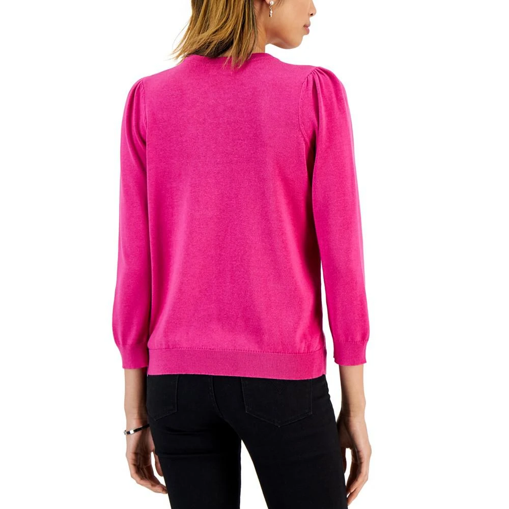 商品Charter Club|Petite Embellished-Neckline Sweater, Created for Macy's,价格¥107,第2张图片详细描述