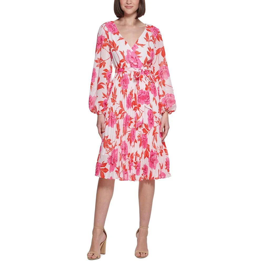 商品Kensie|Floral-Print Chiffon Midi Dress,价格¥596,第1张图片