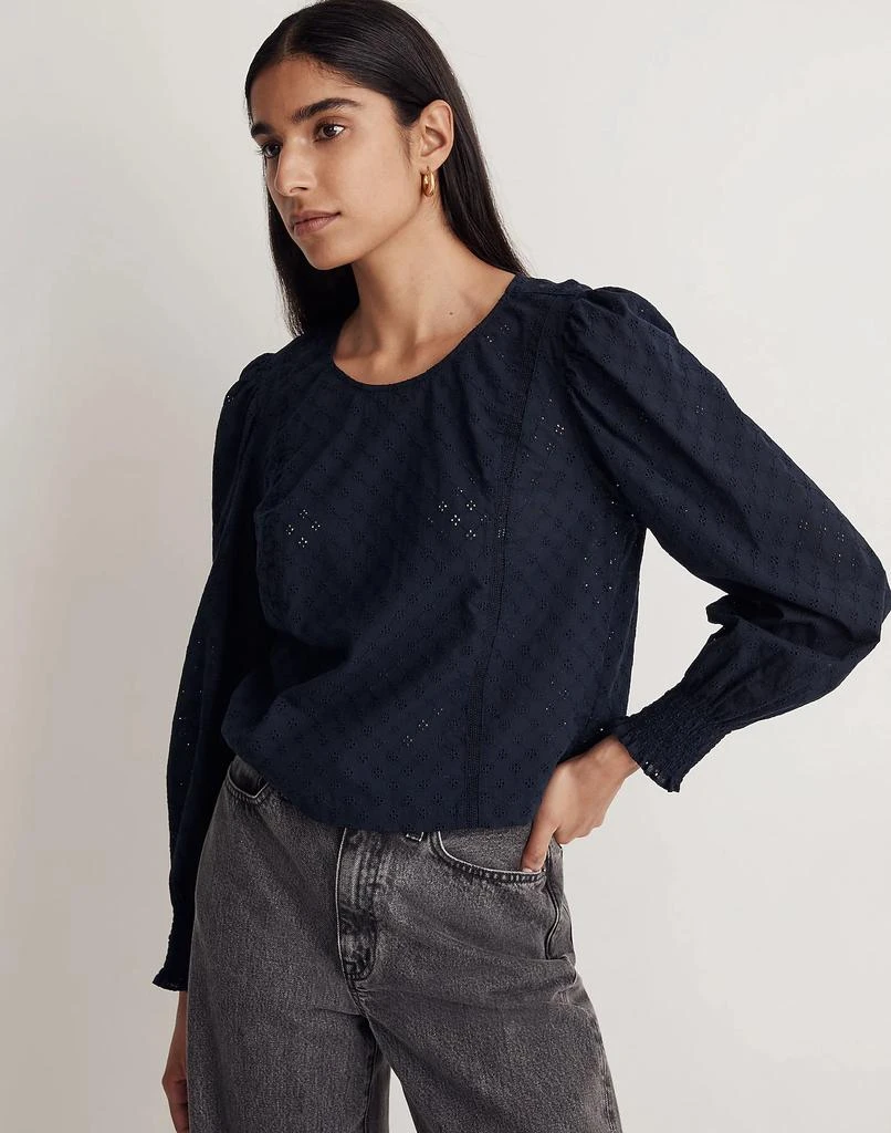 商品Madewell|Eyelet Button-Back Top,价格¥473,第4张图片详细描述