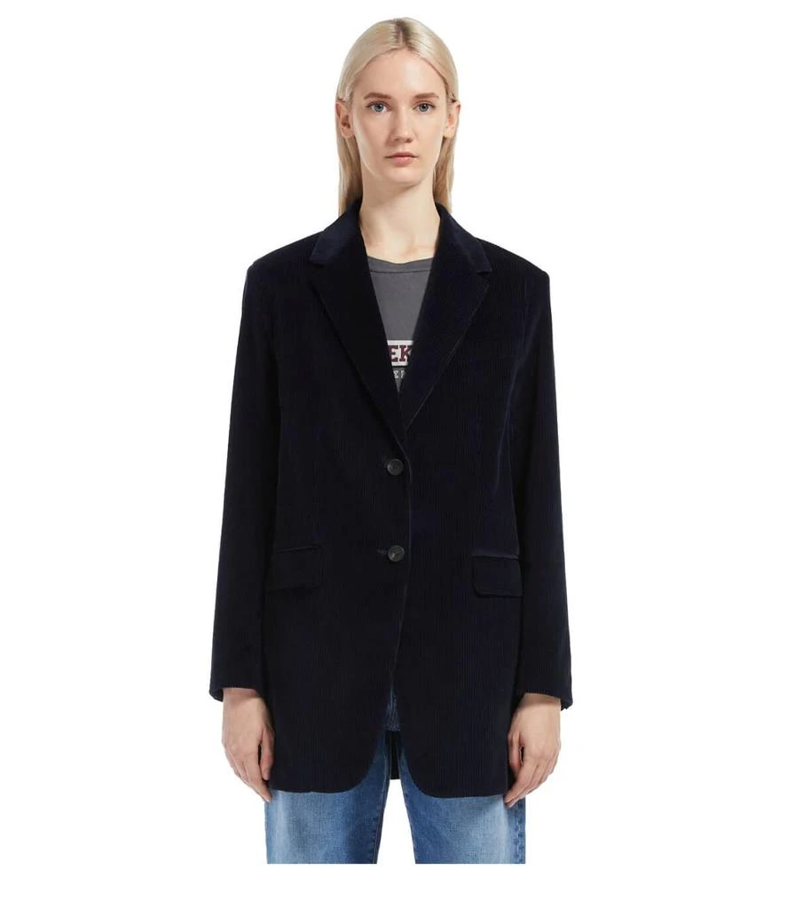 商品Weekend Max Mara|Weekend Max Mara Max Mara Weekend Damiana Navy Blue Single-breasted Jacket,价格¥2588,第3张图片详细描述