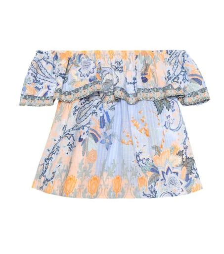 商品Camilla|Embellished printed cotton top,价格¥999,第1张图片