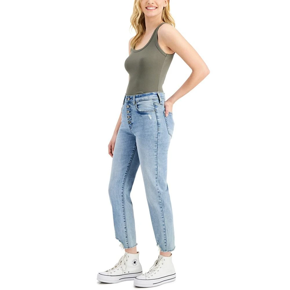 商品Vanilla Star|Juniors' Ripped Slim Straight-Leg Jeans,价格¥89,第3张图片详细描述