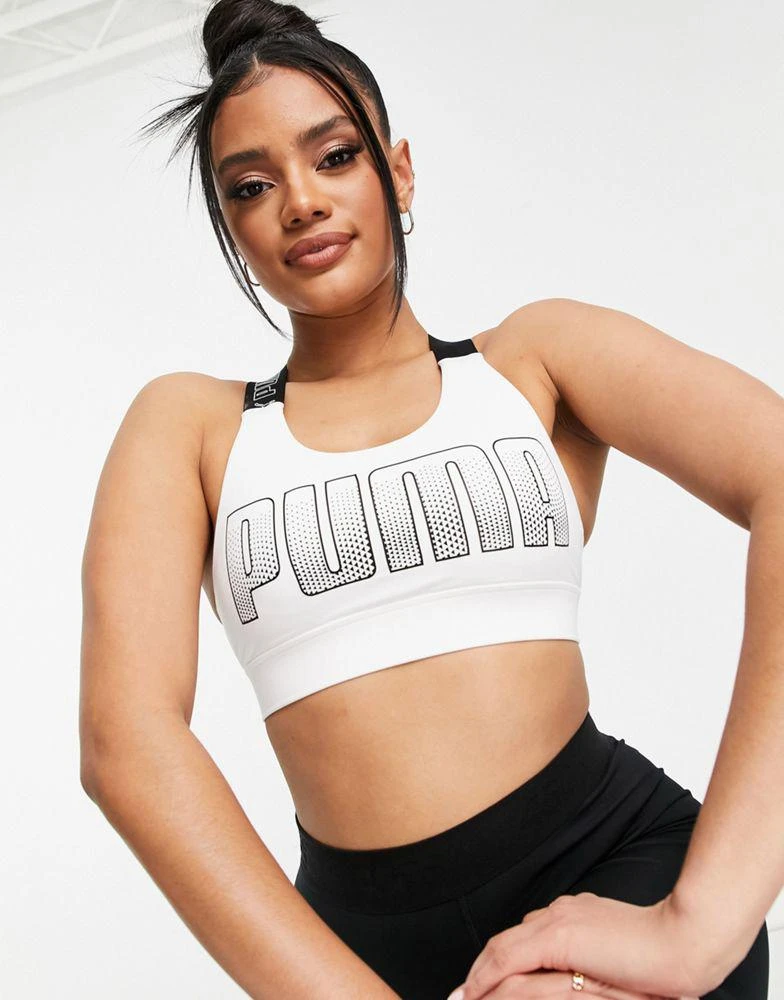 商品Puma|Puma Training mid support feel it sports bra in white,价格¥159,第3张图片详细描述