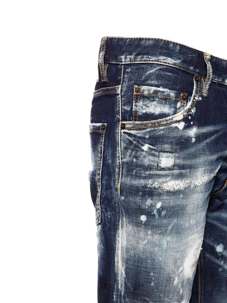 商品DSQUARED2|15cm Skinny Dan Cotton Denim Jeans,价格¥3636,第4张图片详细描述