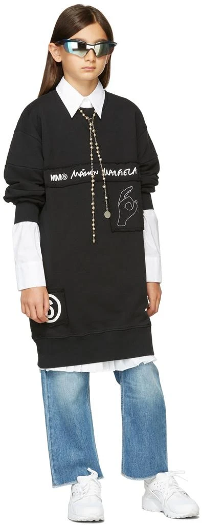 商品MAISON MARGIELA|Kids Black Hand Logo Dress Sweatshirt,价格¥673,第1张图片