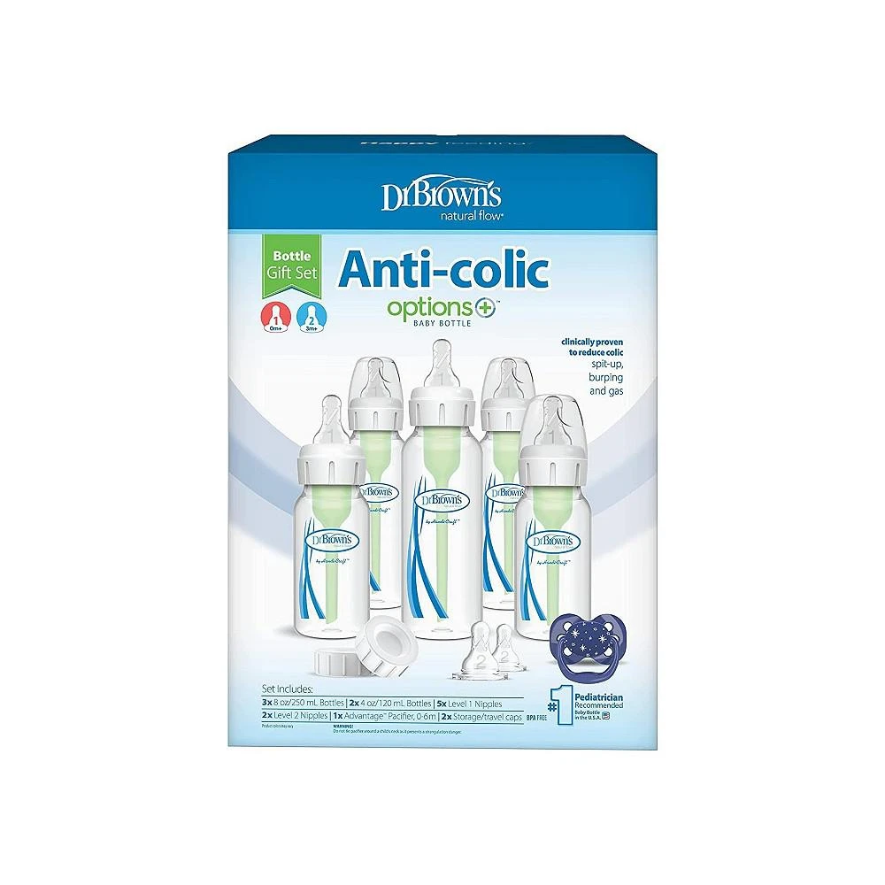 商品Dr. Browns|15 Piece Natural Flow Anti-Colic Options+ Narrow Baby Bottle Gift Set,价格¥326,第3张图片详细描述